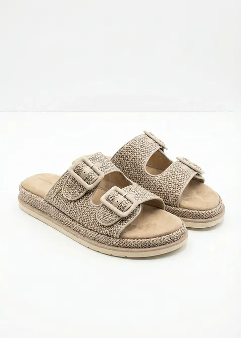 Ciabattine Tom Tailor con plateau ed effetto uncinetto, Tom Tailor