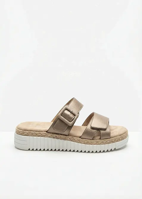 Ciabattine Tom Tailor con zeppa e cinturino a strappo, Tom Tailor