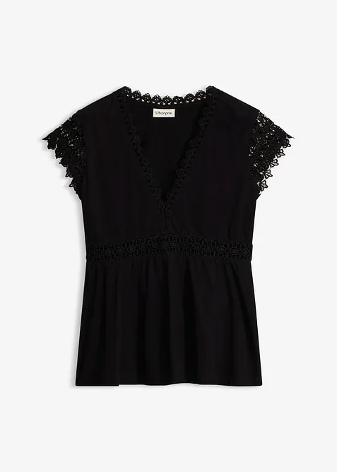 Maglia con pizzo, bonprix