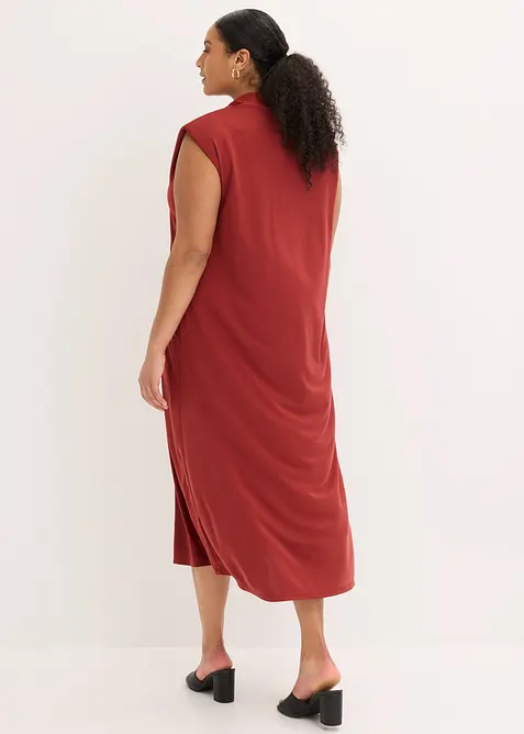 Abito in jersey di misto viscosa con spalline imbottite, bonprix