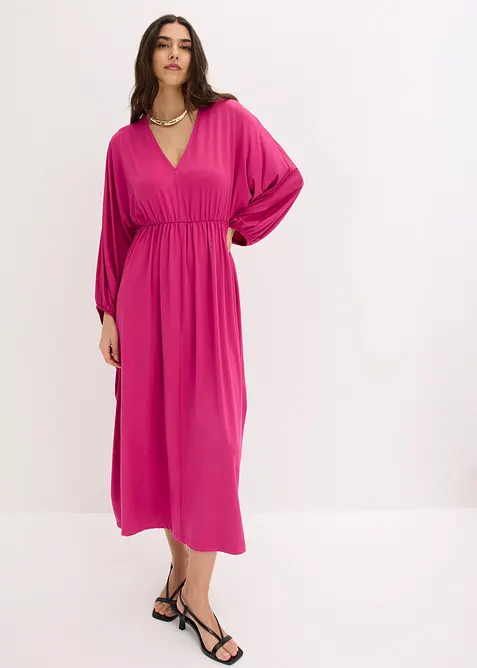 Abito midi con scollatura profonda, bonprix