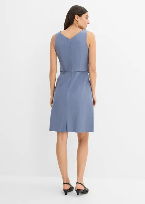 Abito a tubino con effetto gilet e lyocell, bonprix