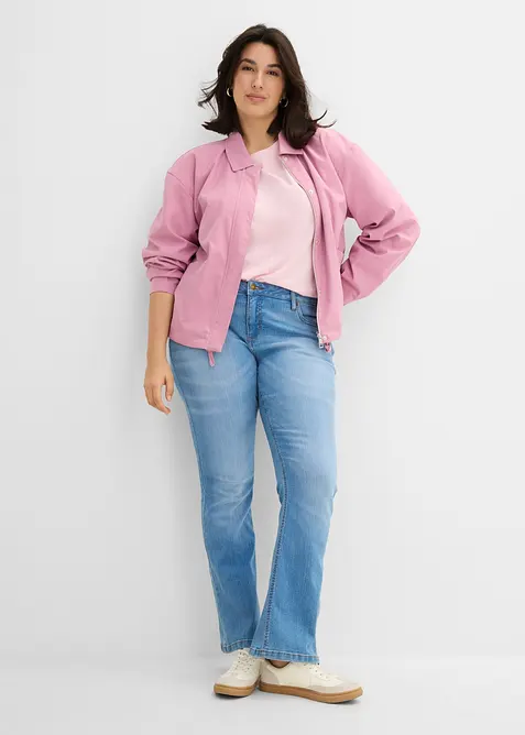 Jeans bootcut elasticizzati, vita media, bonprix