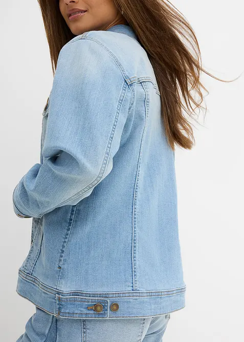 Giacca di jeans elasticizzata basic, bonprix