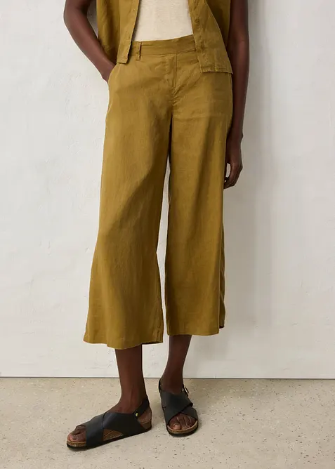 Pantaloni culotte in puro lino, bonprix