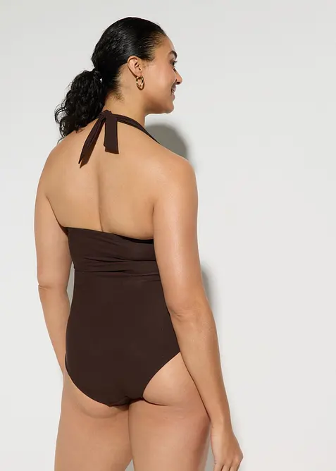 Costume intero con effetto modellante leggero e strass, bonprix
