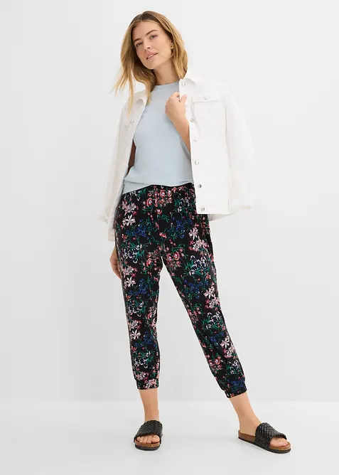 Pantaloni alla turca in misto viscosa, bonprix