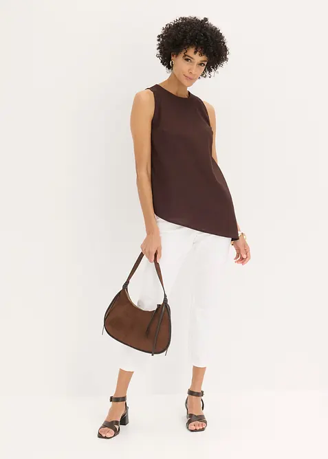 Pantaloni cropped elasticizzati, bonprix