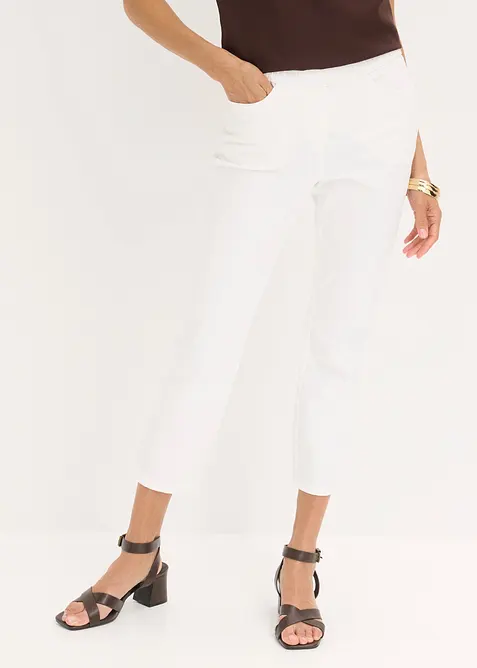Pantaloni cropped elasticizzati, bonprix