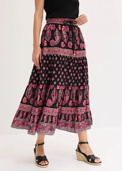 Gonna lunga in puro cotone, bonprix