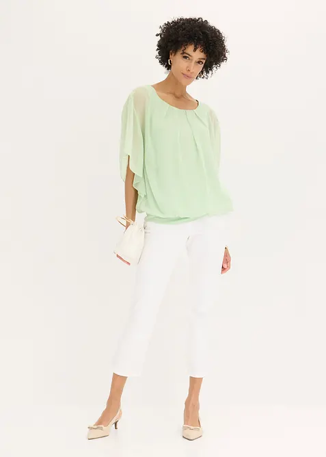 Blusa in chiffon con canotta, bonprix