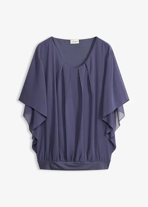 Blusa in chiffon con canotta, bonprix