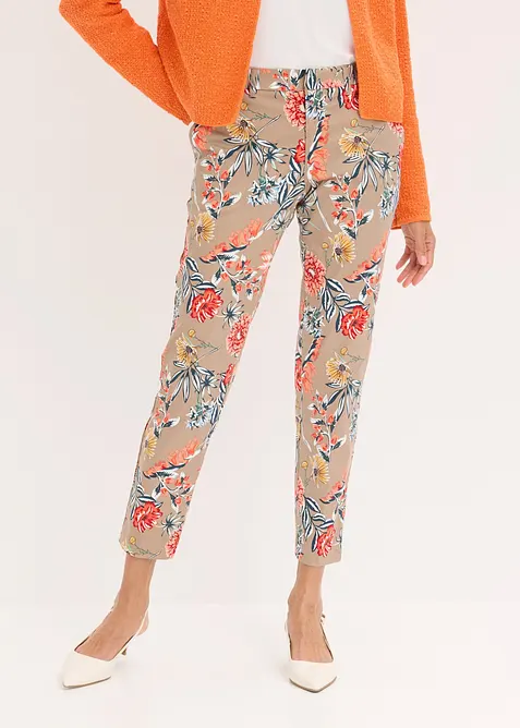 Pantaloni cropped elasticizzati, bonprix