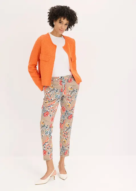 Pantaloni cropped elasticizzati, bonprix