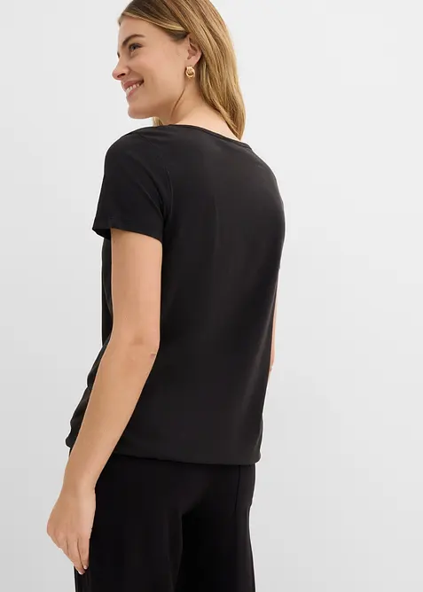 Maglietta a maniche corte in puro cotone, bonprix