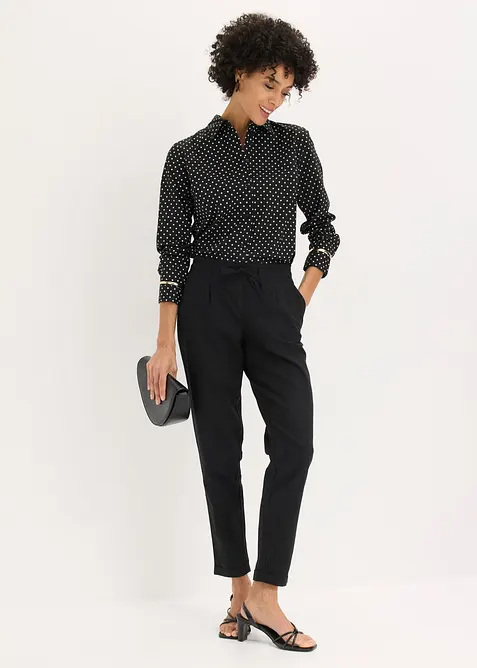Pantaloni in misto lino, bonprix
