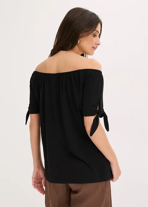 Maglia con spalle scoperte e laccetti, bonprix
