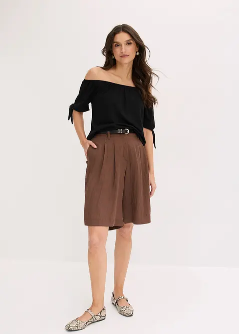 Maglia con spalle scoperte e laccetti, bonprix