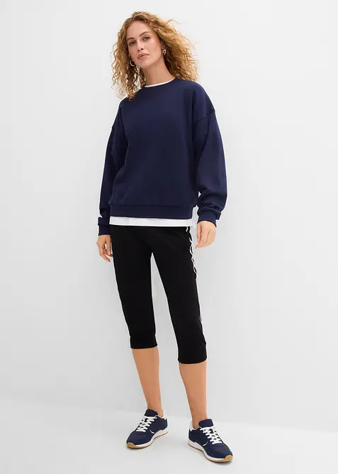 Pantaloni capri da jogging in cotone (pacco da 2), bonprix