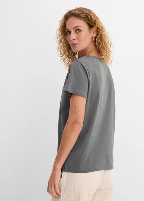 Maglia in cotone con scollo particolare, bonprix