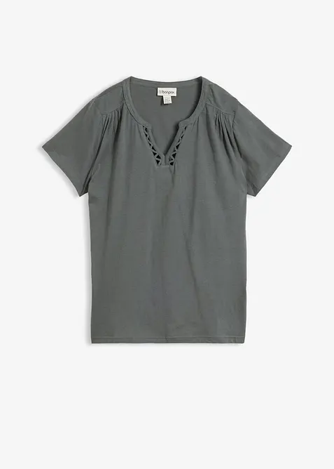 Maglia in cotone con scollo particolare, bonprix