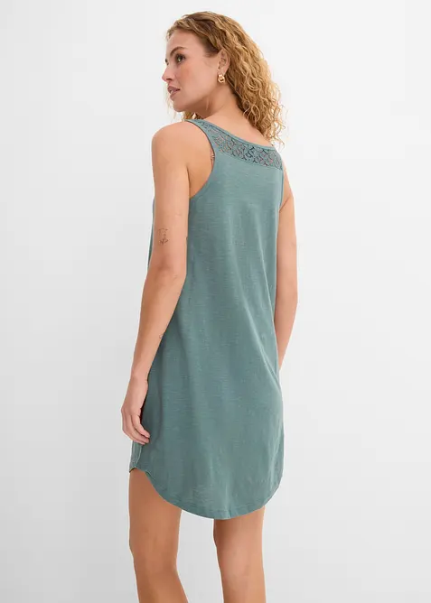 Abito in maglina di cotone con pizzo, bonprix