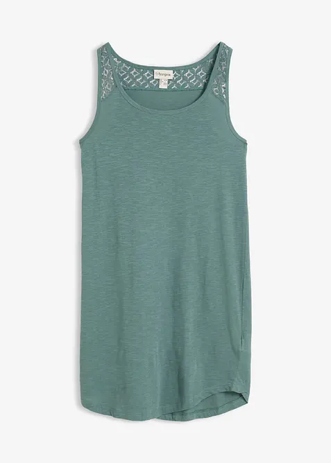 Abito in maglina di cotone con pizzo, bonprix