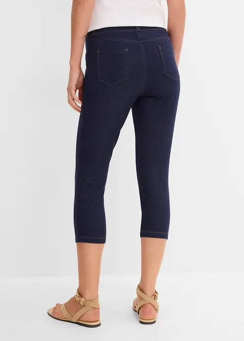 Leggings capri effetto jeans, bonprix