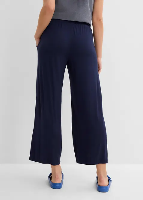 Pantaloni cropped in jersey di misto viscosa fluido, bonprix