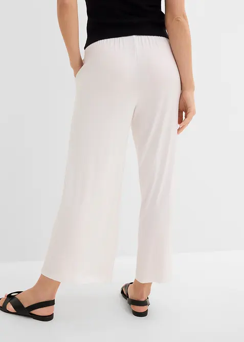 Pantaloni cropped in jersey di misto viscosa fluido, bonprix