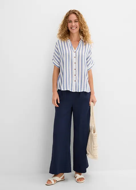 Camicetta crinkle in viscosa fluida, bonprix