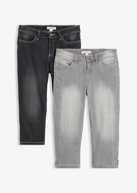 Jeans capri (pacco da 2), bonprix