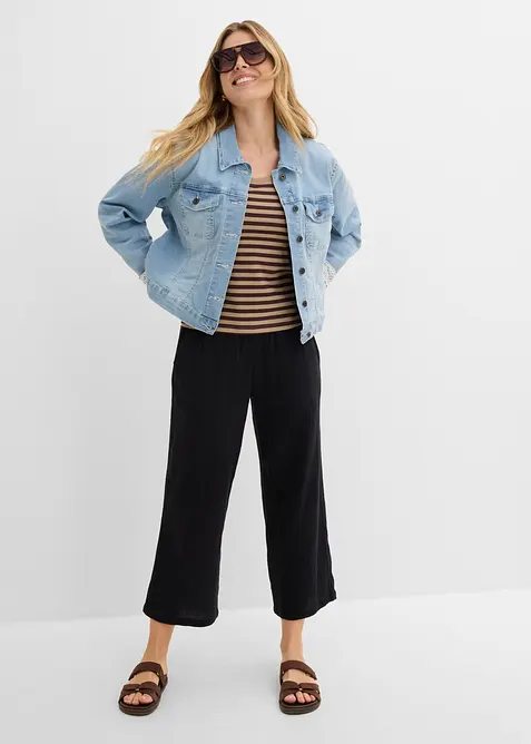 Pantaloni culotte in mussola di cotone, bonprix