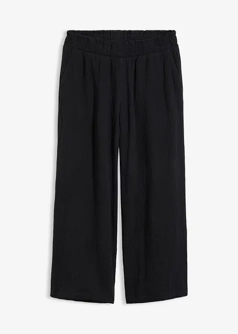 Pantaloni culotte in mussola di cotone, bonprix
