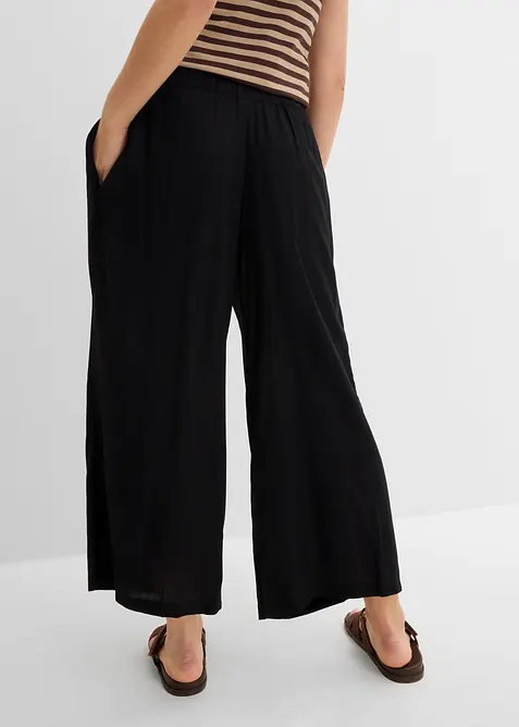 Pantaloni culotte larghi in viscosa fluente, bonprix