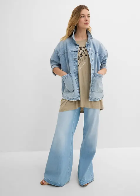 Maxi maglia in viscosa fluente, bonprix