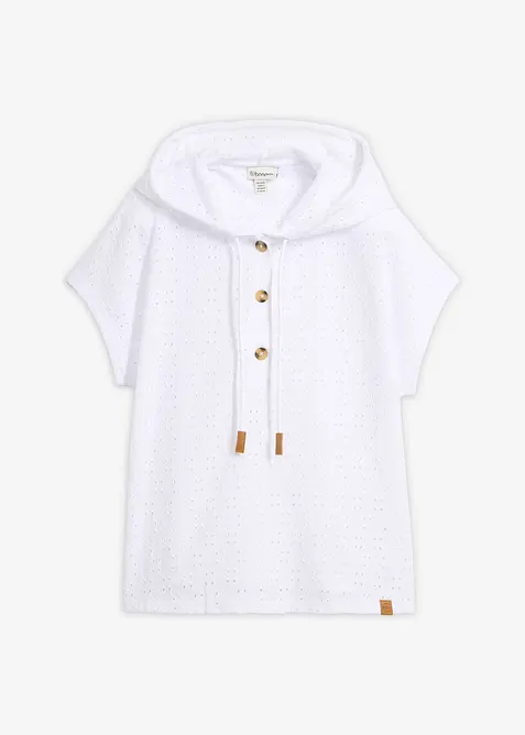 Maglia serafino con cappuccio, bonprix