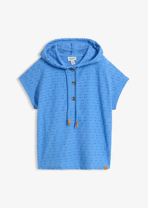 Maglia serafino con cappuccio, bonprix