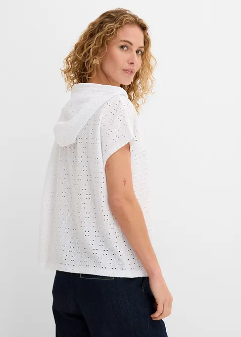 Maglia serafino con cappuccio, bonprix