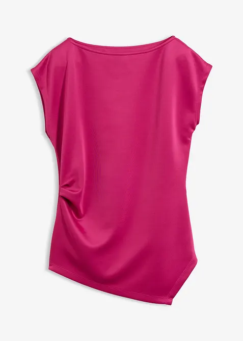 Top asimmetrico effetto neoprene, bonprix