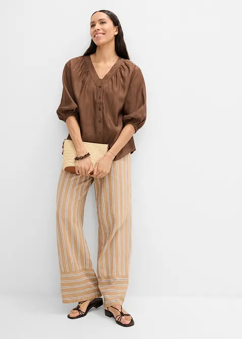 Blusa oversize in misto viscosa morbido, bonprix