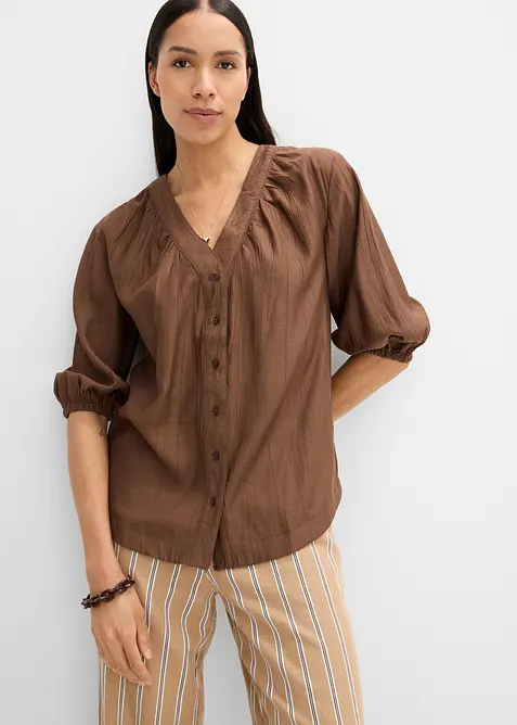 Blusa oversize in misto viscosa morbido, bonprix