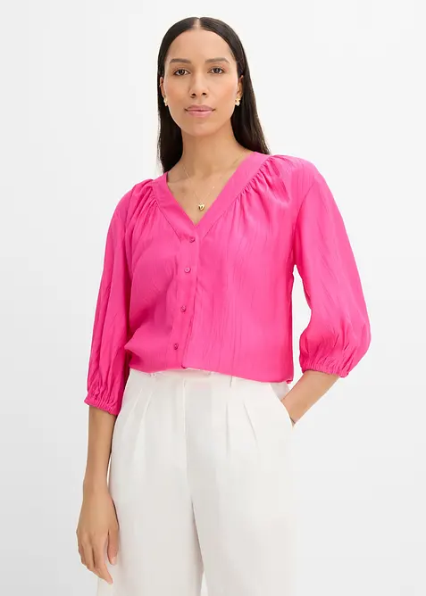 Blusa oversize in misto viscosa morbido, bonprix