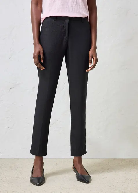 Pantaloni cropped in puro lino, bonprix
