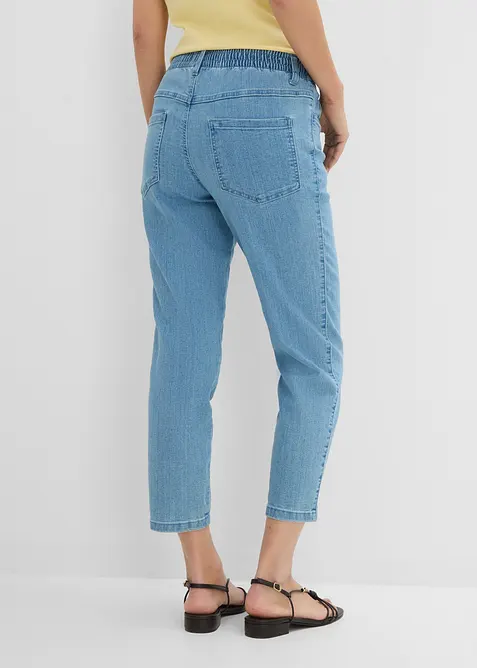 Jeans straight con cinta comoda, vita media (pacco da 2), bonprix