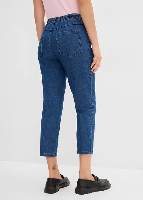 Jeans straight con cinta comoda, vita media (pacco da 2), bonprix