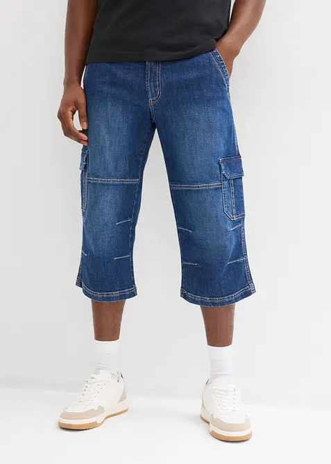 Jeans cargo a pinocchietto regular fit, straight, bonprix