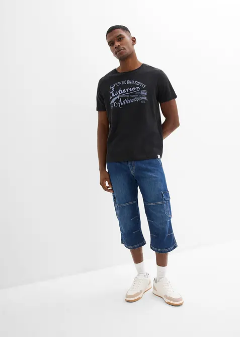 Jeans cargo a pinocchietto regular fit, straight, bonprix
