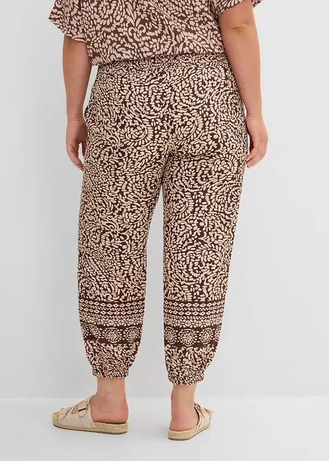 Pantaloni con elastico in vita in viscosa fluida, bonprix