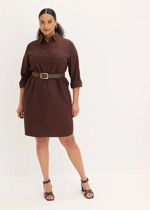 Abito chemisier in popeline di cotone, bonprix